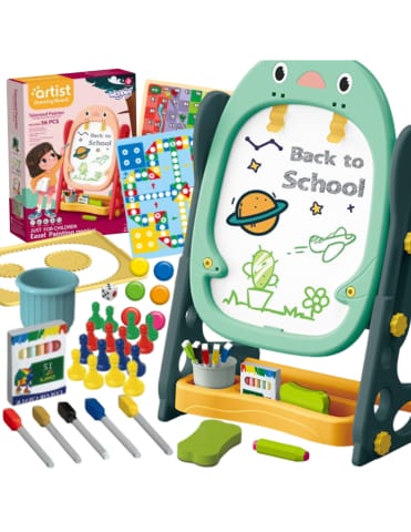 ⁨WOOPIE Dwustronna Tablica Magnetyczna do Rysowania i Nauki Liczb oraz Liter 56 el.⁩ w sklepie Wasserman.eu