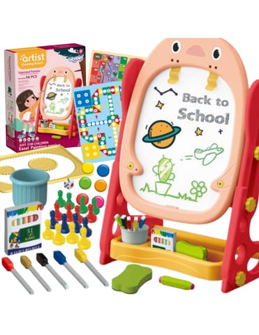 ⁨WOOPIE Dwustronna Tablica Magnetyczna do Rysowania i Nauki Liczb oraz Liter 56 el.⁩ w sklepie Wasserman.eu