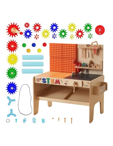 ⁨MASTERKIDZ Drewniany Warsztat XXL Montessori STEM z Narzędziami + Akcesoria⁩ w sklepie Wasserman.eu