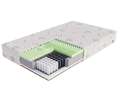 ⁨Materac kieszeniowy VASTO Sprężyny 7-strefowe, pianka, kokos, pokrowiec do prania - 200 x 200 - H4 twardy / H3 średnio twardy - 26 cm⁩ w sklepie Wasserman.eu