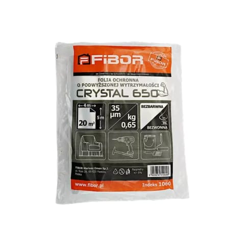 ⁨FIBOR BEZBARWNA PLANDEKA UNIWERSALNA 4x5  1060⁩ w sklepie Wasserman.eu