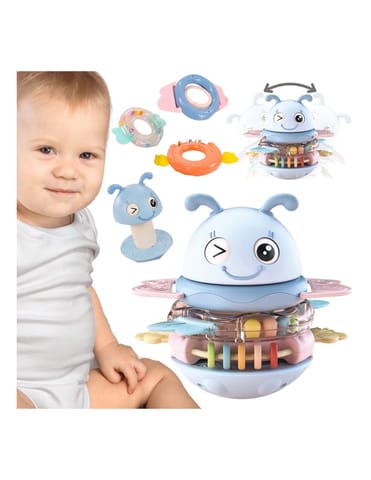 ⁨WOOPIE Baby Wańka Wstańka Zabawka Sensoryczna 2w1 Grzechotka Gryzak⁩ w sklepie Wasserman.eu