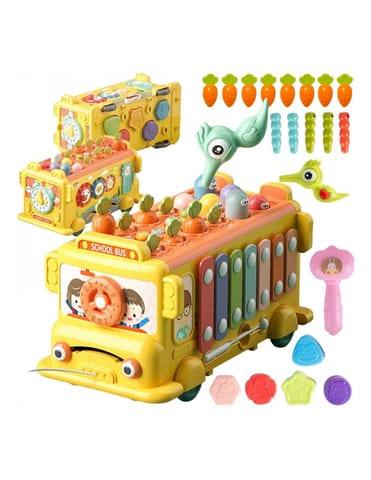 ⁨WOOPIE BABY Interaktywny Autobus Montessori Edukacyjny 6w1 Młoteczek Cymbałki +18 m⁩ w sklepie Wasserman.eu