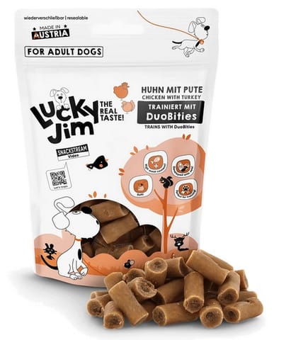 ⁨Lucky Jim DuoBities Kurczak i indyk 70g⁩ w sklepie Wasserman.eu