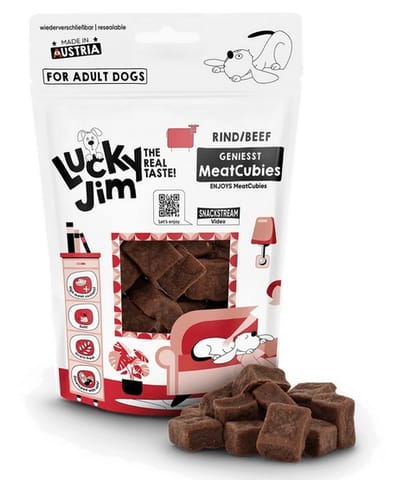 ⁨Lucky Jim MeatCubies Wołowina 70g⁩ w sklepie Wasserman.eu