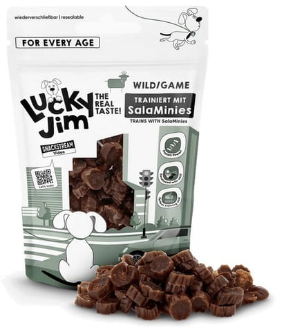 ⁨Lucky Jim SalaMinies Dziczyzna 70g⁩ w sklepie Wasserman.eu