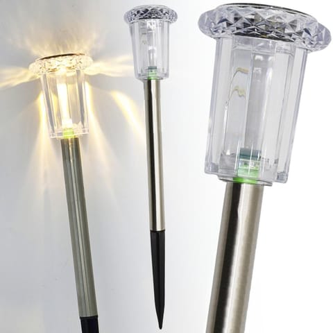 ⁨LAMPA SOLARNA KRYSZTAŁ INOX 5,5x33CM⁩ w sklepie Wasserman.eu