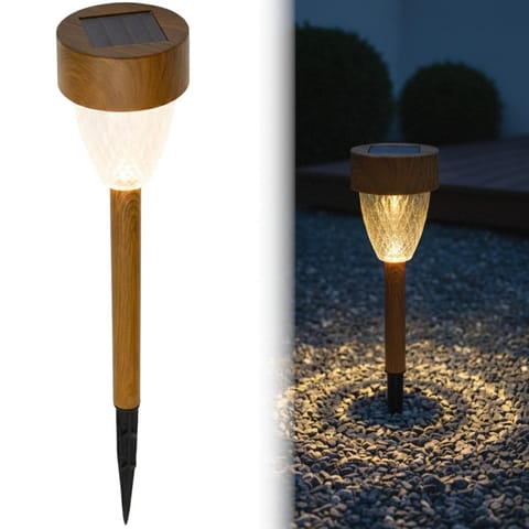 ⁨LAMPA SOLARNA IMITACJA DREWNA 7x39CM⁩ w sklepie Wasserman.eu