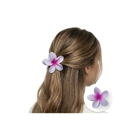 ⁨Spinka do włosów klamra XL kwiat OMBRE matowa fioletowa 7,5 x 7,5cm SP383⁩ w sklepie Wasserman.eu
