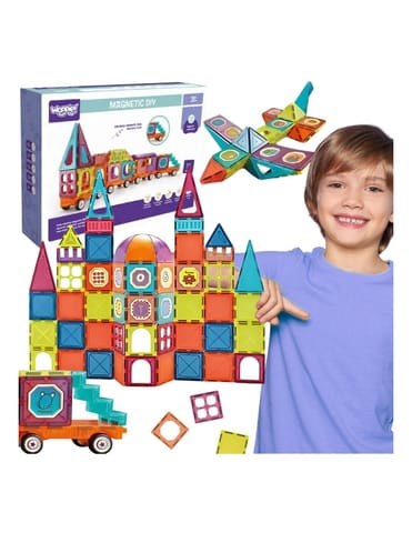 ⁨WOOPIE Klocki Magnetyczne 3D Zestaw Pociąg 71el.⁩ w sklepie Wasserman.eu