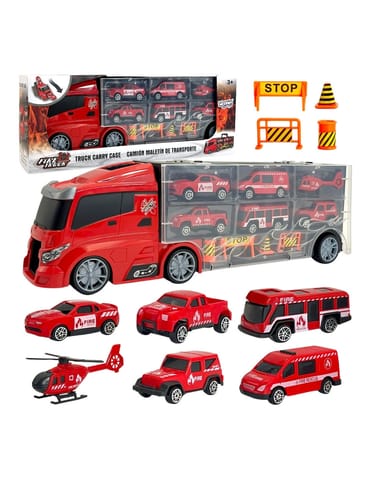 ⁨WOOPIE Zestaw Ciężarówka Transporter 3w1 Czerwony 11 el.⁩ w sklepie Wasserman.eu