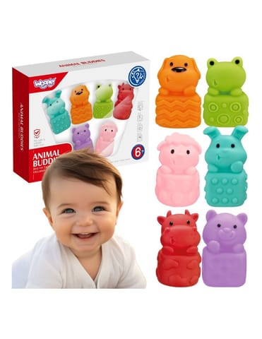 ⁨WOOPIE BABY Zwierzątka Sensoryczne Miękkie Zestaw 6 szt⁩ w sklepie Wasserman.eu