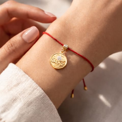 ⁨Bransoletka na szczęście z cytrynem i kryształkami Preciosa (B23/JES/39/1AU)⁩ w sklepie Wasserman.eu