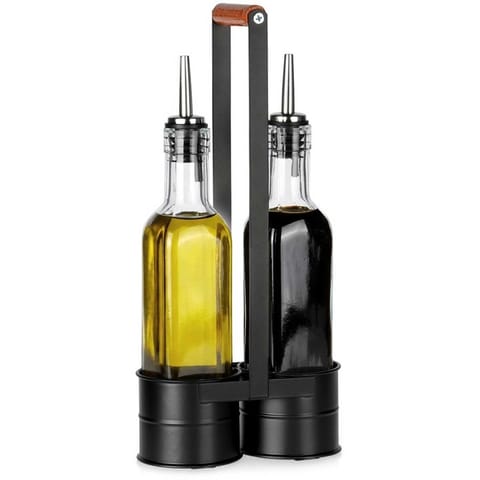 ⁨BUTELKI SZKLANE DO OLIWY OCTU 2x 250ml W STOJAKU 229274⁩ w sklepie Wasserman.eu