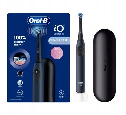 ⁨Szczoteczka magnetyczna ORAL-B iO Series 2 Granatowa + Etui Granatowy (8700216868808)⁩ w sklepie Wasserman.eu