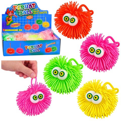 ⁨Piłka Z Oczami Gniotek Sensoryczny Do Odbijania Świecąca LED Mix Kolor⁩ w sklepie Wasserman.eu