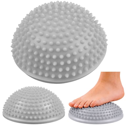 ⁨Półkula Sensoryczna Do Masażu Ćwiczeń Równowagi Szara 16 cm⁩ w sklepie Wasserman.eu