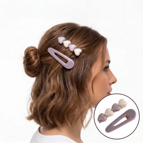 ⁨Zestaw 2 sztuk Opalizujących Spinek do włosów SP267⁩ w sklepie Wasserman.eu