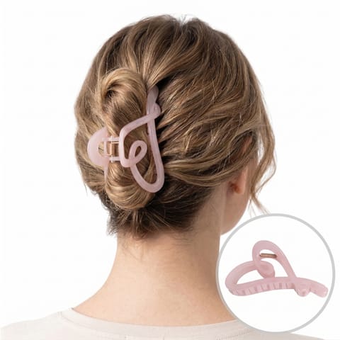 ⁨Spinka klamra do włosów XL  transparentna różowa 12x5cm SP371⁩ w sklepie Wasserman.eu