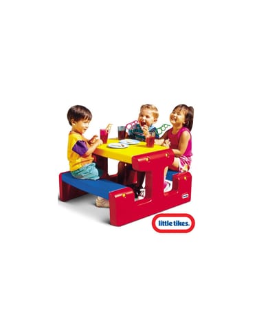 ⁨LITTLE TIKES Stół Stolik Piknikowy Czerwono Żółto Niebieski⁩ w sklepie Wasserman.eu
