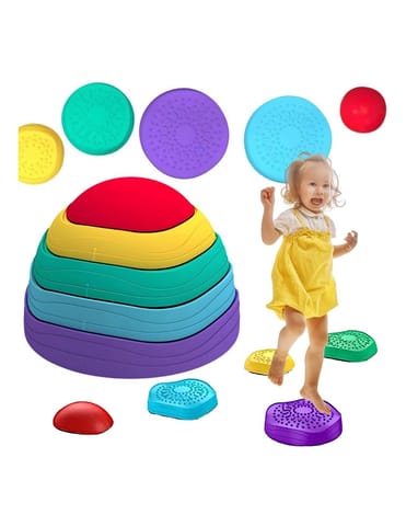 ⁨WOOPIE Ścieżka Sensoryczna Kamienie Balansujące dla Dzieci Trening Równowagi 5 szt.⁩ w sklepie Wasserman.eu