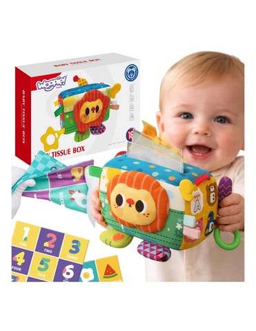 ⁨WOOPIE BABY Zabawka Edukacyjna Sensoryczna Pani Metka Pudełeczko Chusteczek⁩ w sklepie Wasserman.eu