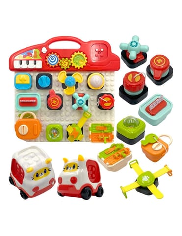 ⁨WOOPIE BABY Montessori Tablica Manipulacyjna Kolorowy Panel Aktywności⁩ w sklepie Wasserman.eu