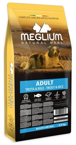 ⁨Meglium Dog Adult Trout & Rice 2,5kg⁩ w sklepie Wasserman.eu