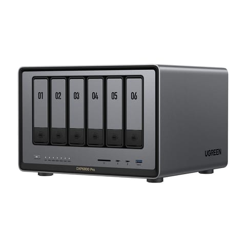 ⁨Serwer plików NAS Ugreen DXP6800 Pro, 6-dyskowy, Intel i5-1235U, 8GB DDR5, 2x 10GbE, 8K HDMI, SD 4.0⁩ w sklepie Wasserman.eu