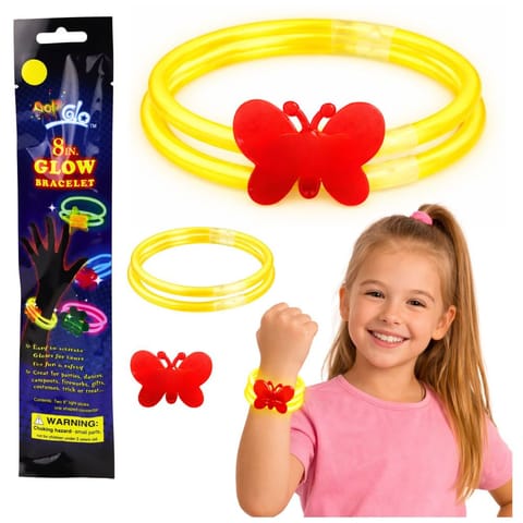 ⁨Podwójna Bransoletka Fluorescencyjna Z Motylkiem Świecąca Neon Stick⁩ w sklepie Wasserman.eu