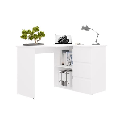 ⁨Biurko NICEA PRAWE BIAŁY⁩ w sklepie Wasserman.eu