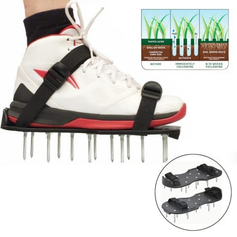 ⁨Aerator sandałowy z kolcami, wertykulator na buty, duzy, czarny AS03⁩ w sklepie Wasserman.eu