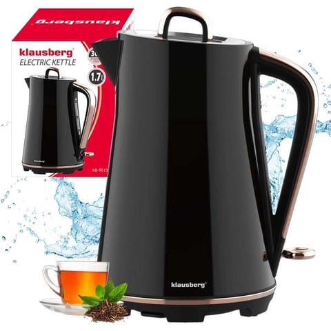 ⁨CZAJNIK ELEKTRYCZNY 1,7L KLAUSBERG KB-9015 CZARNY⁩ w sklepie Wasserman.eu