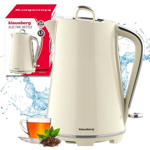⁨CZAJNIK ELEKTRYCZNY 1,7L KLAUSBERG KB-9016 KREMOWY⁩ w sklepie Wasserman.eu