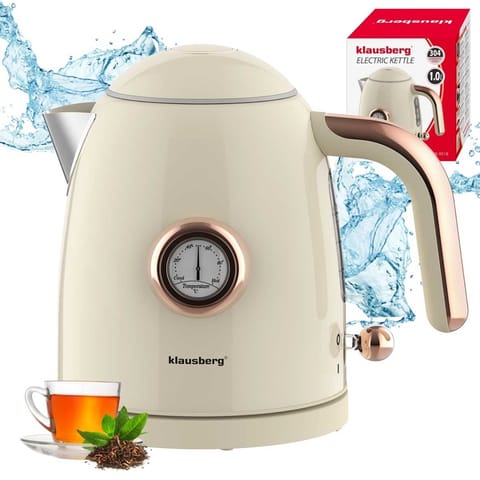 ⁨CZAJNIK ELEKTRYCZNY 1L Z TERMOMETREM KLAUSBERG KB-9018⁩ w sklepie Wasserman.eu