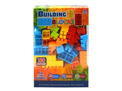 ⁨Klocki Konstrukcyjne Dla Dzieci Duży Zestaw Kolorowych Klocków 150 El. Układanka⁩ w sklepie Wasserman.eu
