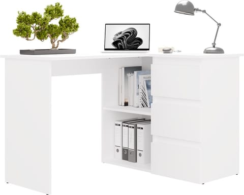 ⁨Biurko NICEA PRAWE BIAŁY⁩ w sklepie Wasserman.eu