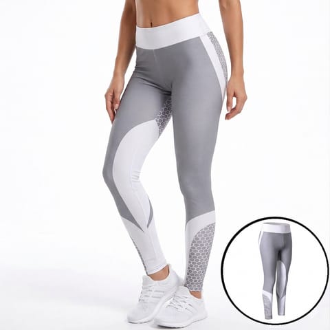 ⁨Sportowe Legginsy Fitness Trening Szare L LEG21L⁩ w sklepie Wasserman.eu