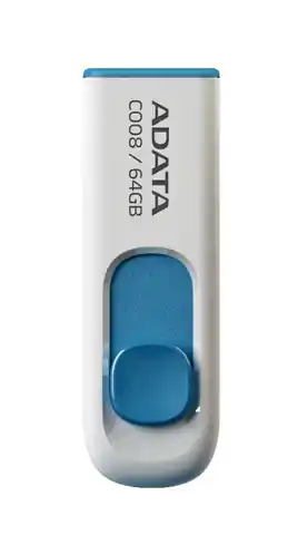 ⁨ADATA C008 64 GB, USB 2.0, biały/niebieski⁩ w sklepie Wasserman.eu