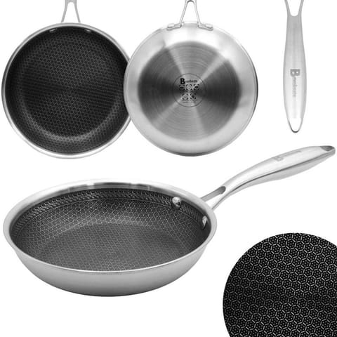 ⁨PATELNIA STALOWA 20cm Z POWŁOKĄ PLASTER MIODU 5548⁩ w sklepie Wasserman.eu