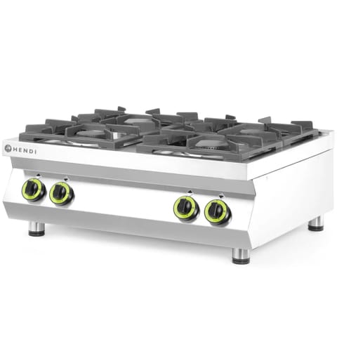 ⁨Kuchnia gazowa stołowa 4-palnikowa Kitchen Line 2x 6kW 2x 3.5kW Hendi 227381⁩ w sklepie Wasserman.eu