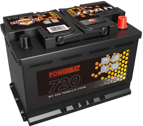 ⁨Akumulator AGM samochodowy START-STOP POWERBAT L3 12 V 70 Ah⁩ w sklepie Wasserman.eu
