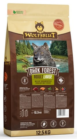 ⁨Wolfsblut Dog Dark Forest Adult Large - dziczyzna i bataty 12,5kg⁩ w sklepie Wasserman.eu