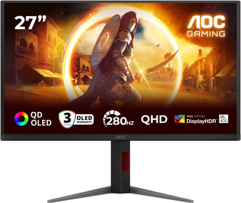 ⁨Monitor AOC Q27G4ZD (27" /IPS /240Hz /2560 x 1440 /Czarny)⁩ w sklepie Wasserman.eu