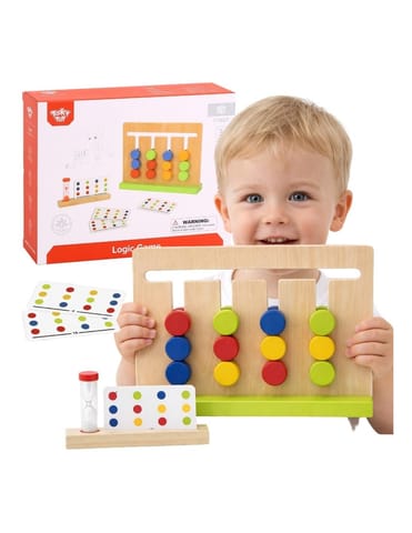 ⁨TOOKY TOY Gra Logiczna Układanka na Czas Kolory 30 Wzorów 18 el.⁩ w sklepie Wasserman.eu