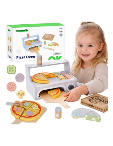 ⁨TOOKY TOY Pizzeria Drewniany Piec do Pizzy Akcesoria⁩ w sklepie Wasserman.eu