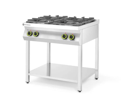 ⁨Kuchnia gazowa 4-palnikowa Kitchen Line na podstawie otwartej szer. 800mm gł. 700mm⁩ w sklepie Wasserman.eu