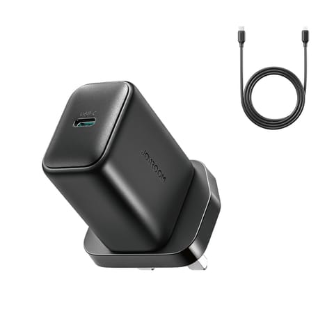 ⁨Ładowarka sieciowa z kablem wtyczka Angielska UK USB-C 25W 1m - czarna⁩ w sklepie Wasserman.eu