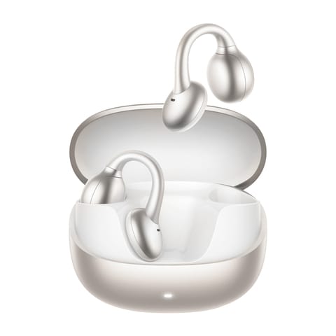 ⁨Słuchawki bezprzewodowe douszne Openfree JR-OE3 TWS - srebrne⁩ w sklepie Wasserman.eu