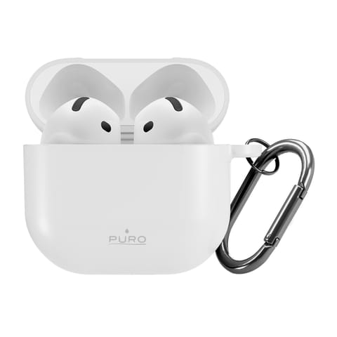 ⁨Silikonowy pokrowiec etui na słuchawki Airpods 4 - białe⁩ w sklepie Wasserman.eu